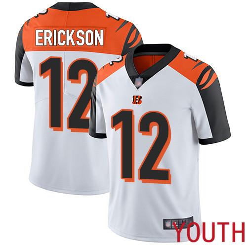 Cincinnati Bengals Limited White Youth Alex Erickson Road Jersey NFL Footballl 12 Vapor Untouchable